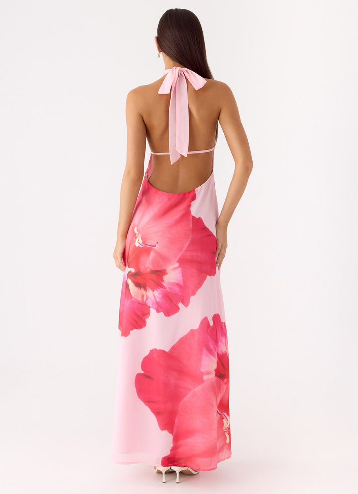 Len Maxi Dress Pink Floral Spritz