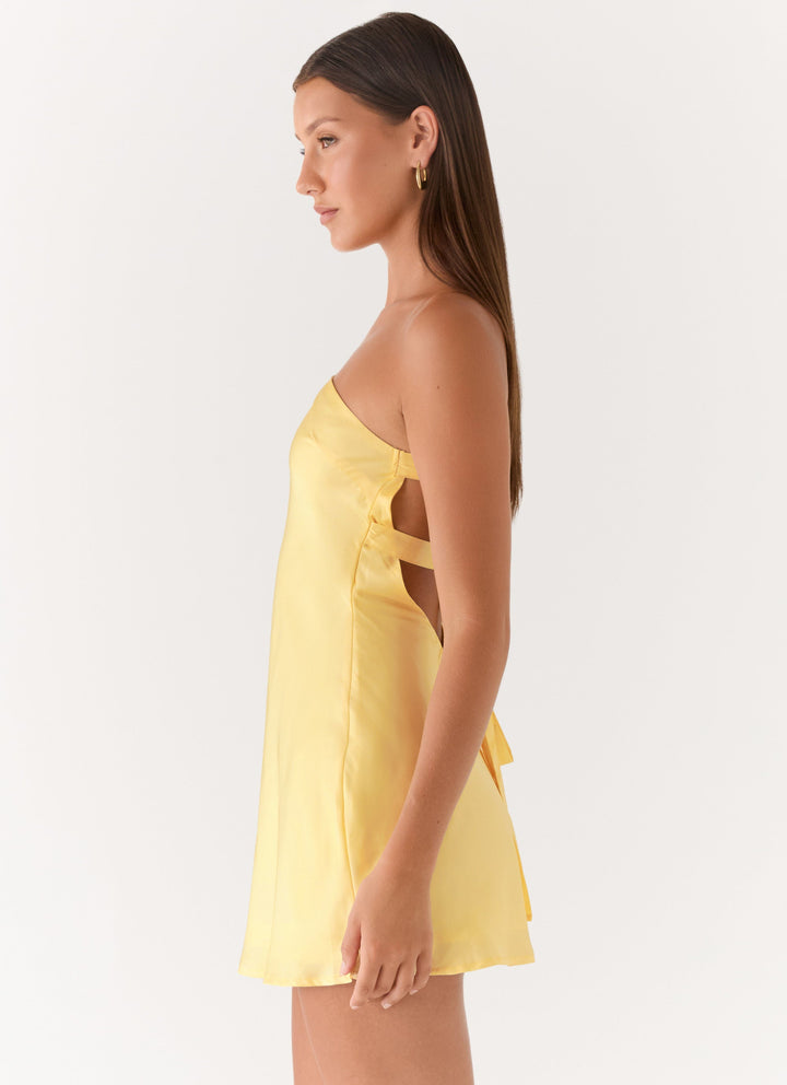 Lights Out Mini Dress Yellow