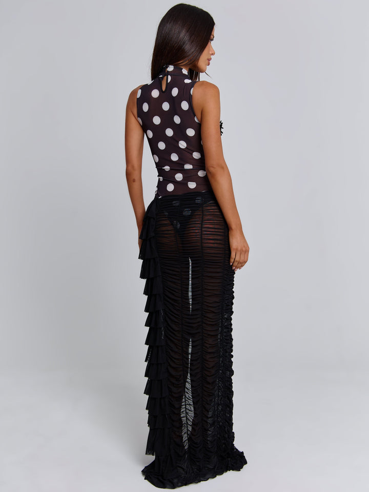 Maelis Polka Dot Maxi Dress