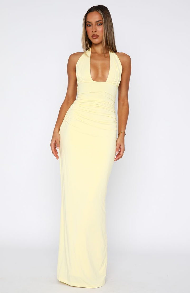 Lemon Mirage Maxi Dress