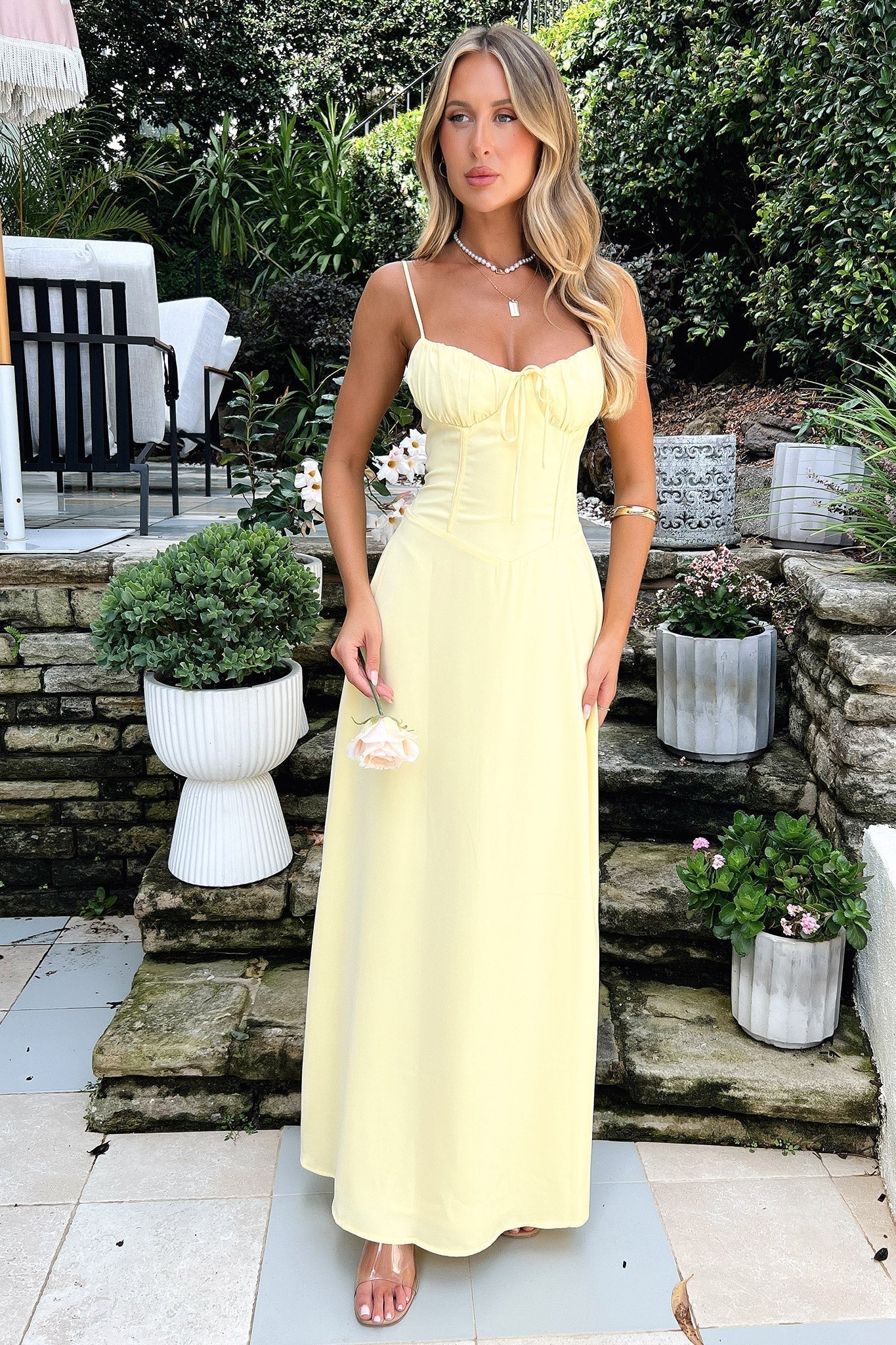 Maxi Dress | Crossed Design Long Summer Dress | Elegant Flowing Fit