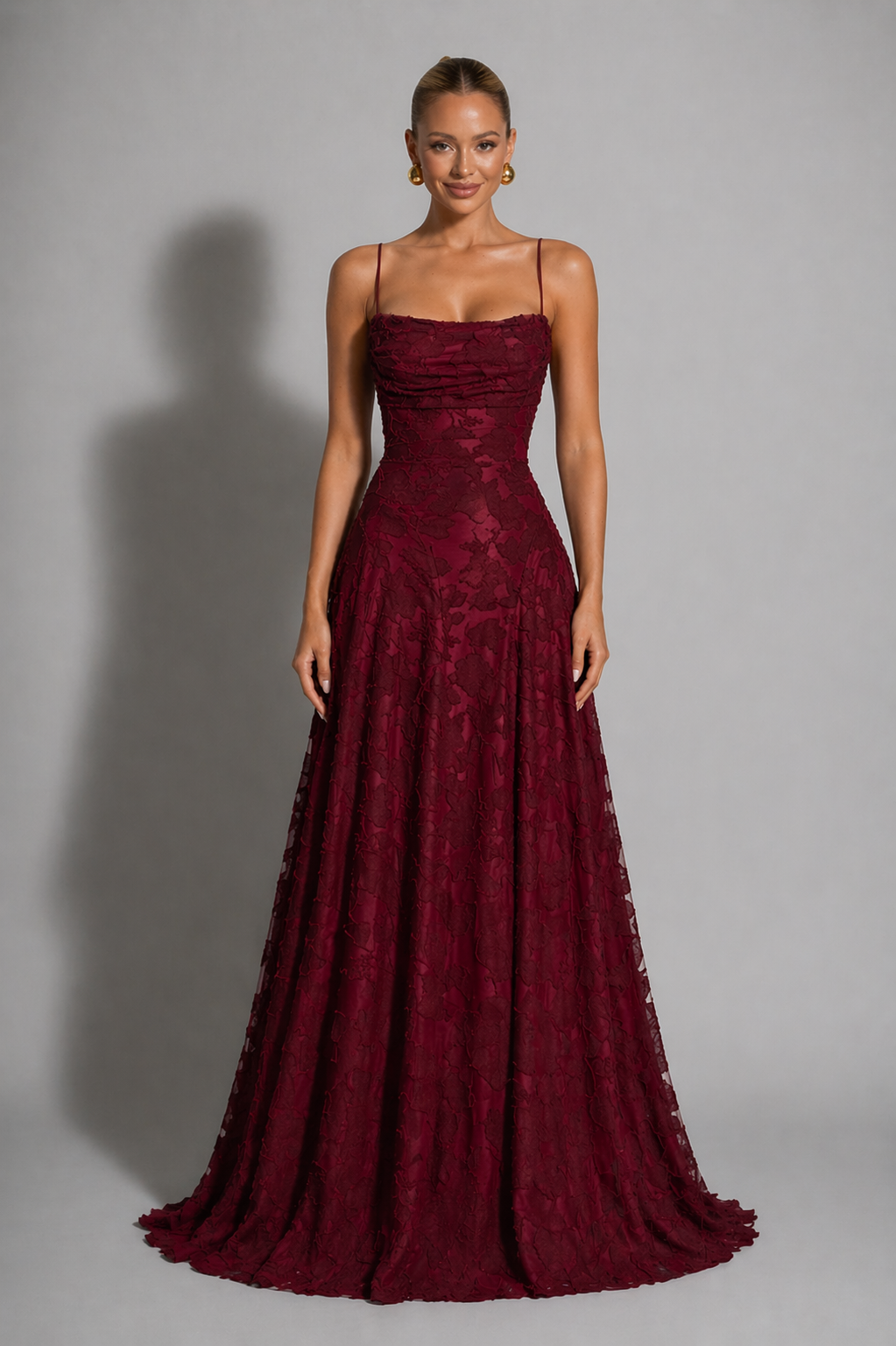 Maxi Dress | Elegant Lace Evening Gown | Flattering Strappy Design