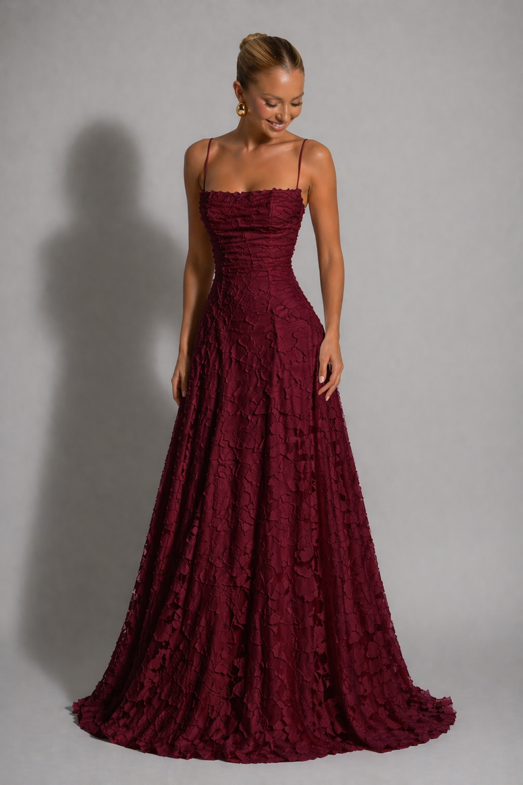 Maxi Dress | Elegant Lace Evening Gown | Flattering Strappy Design
