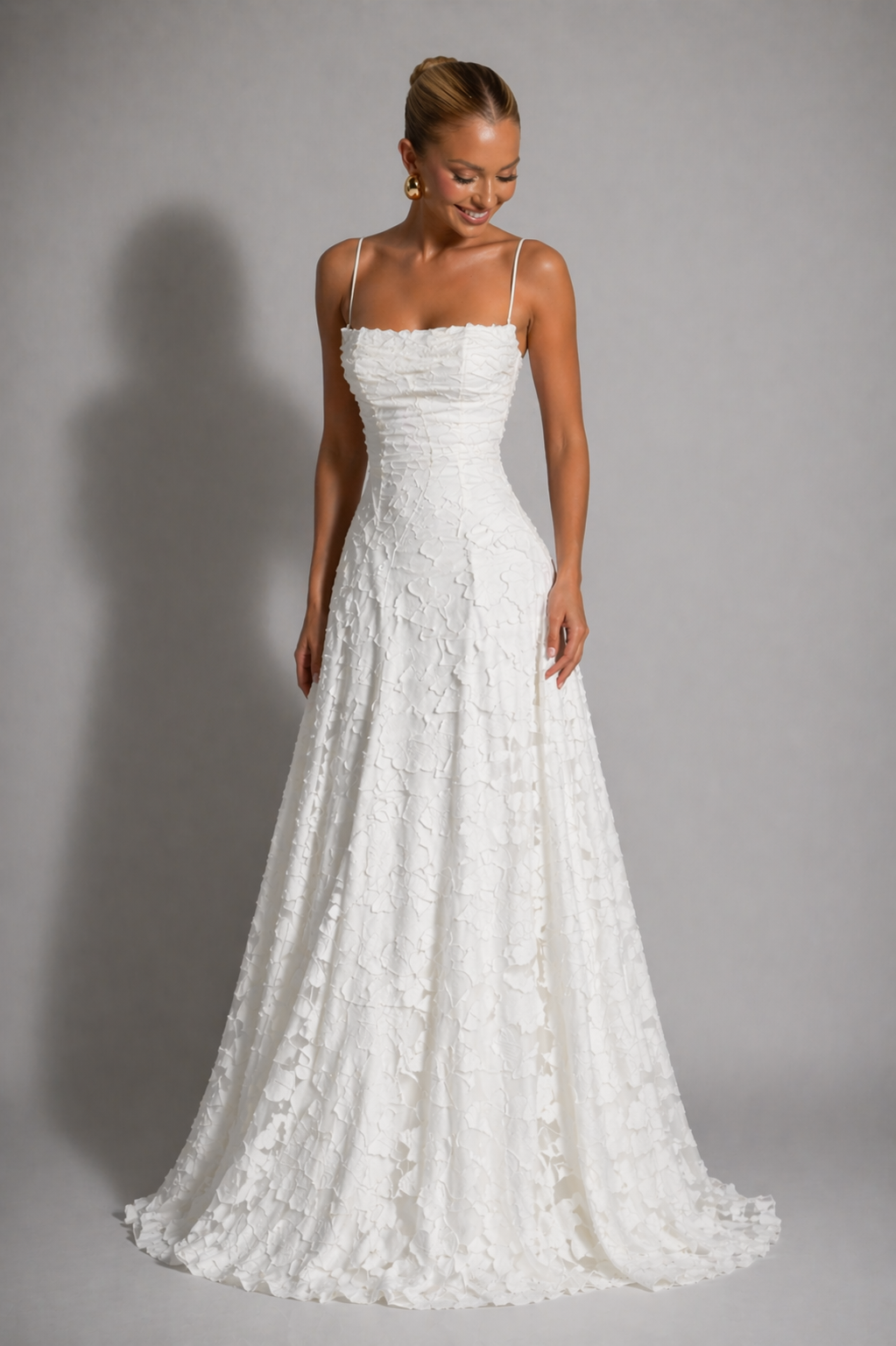 Maxi Dress | Elegant Lace Evening Gown | Flattering Strappy Design