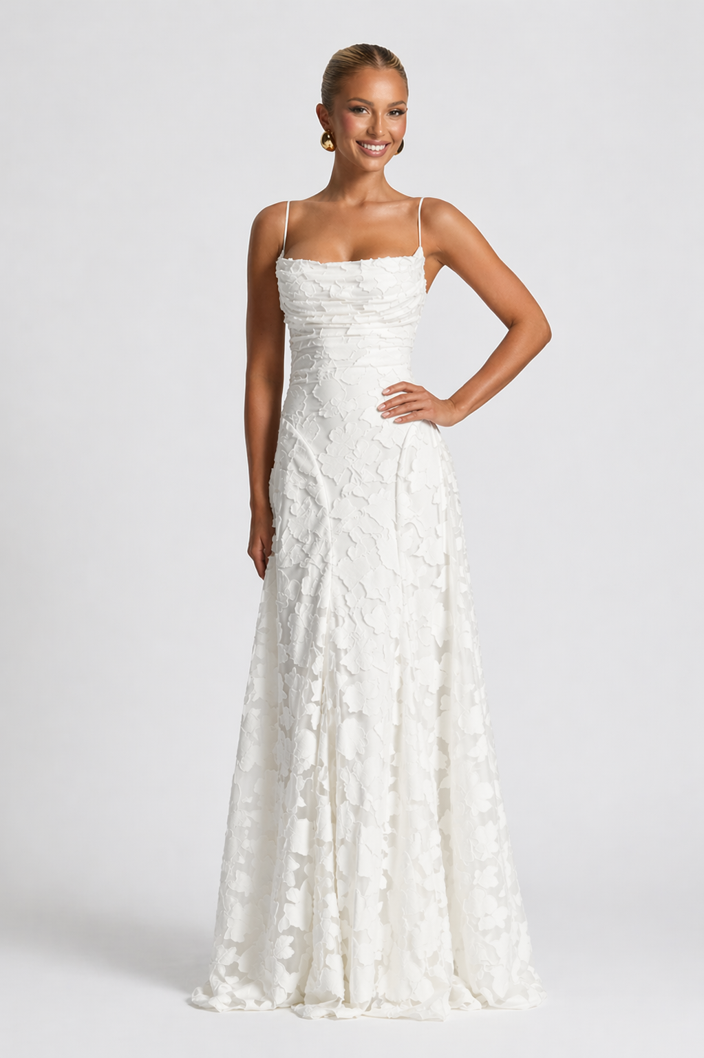 Maxi Dress | Elegant Lace Evening Gown | Flattering Strappy Design