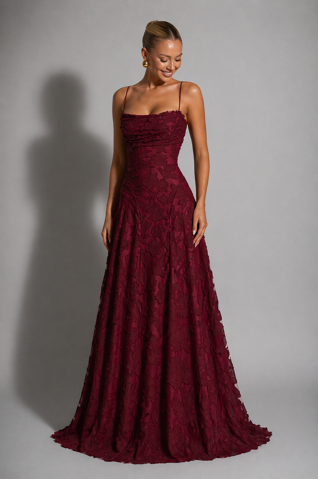 Maxi Dress | Elegant Lace Evening Gown | Flattering Strappy Design