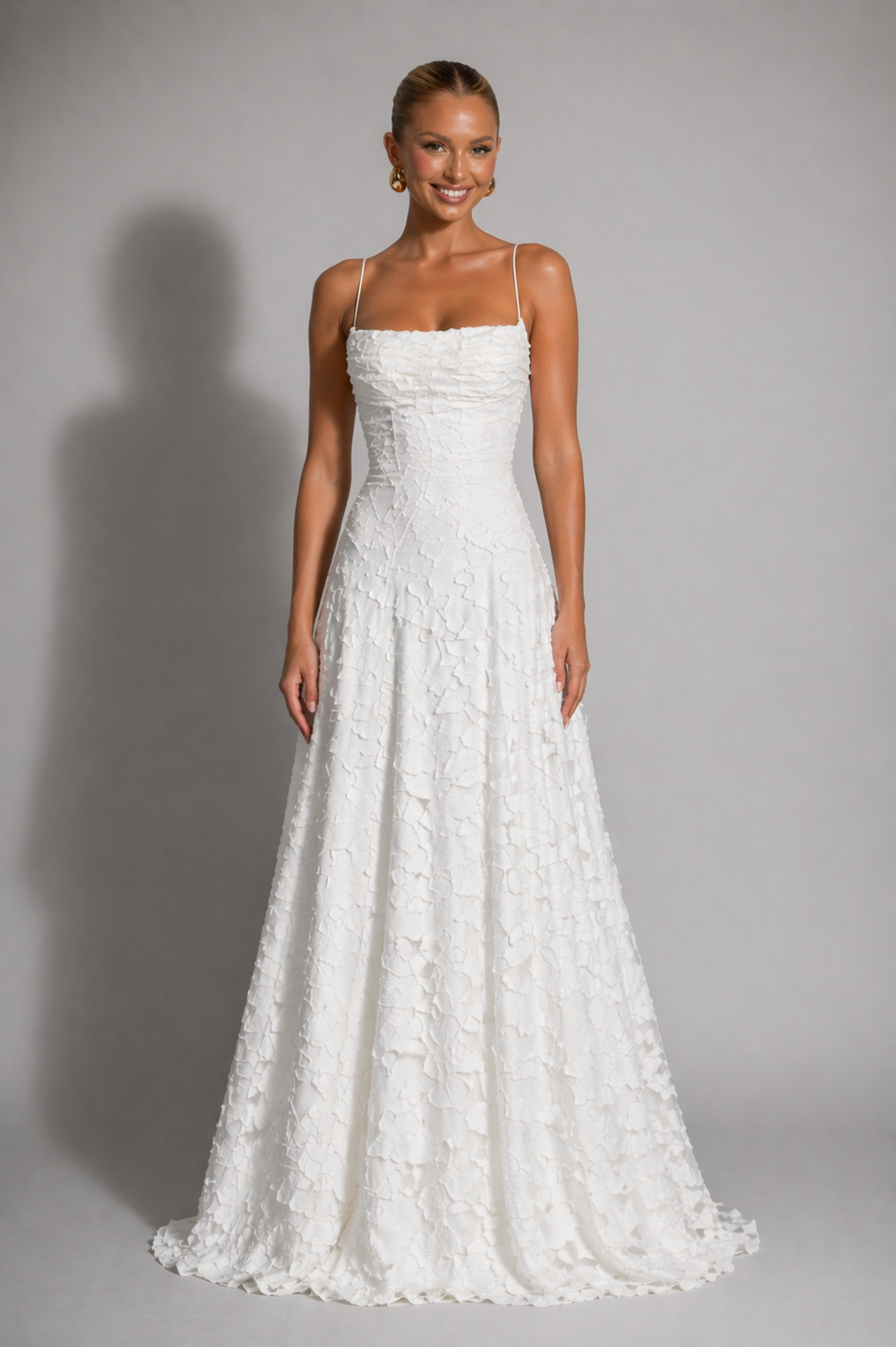 Maxi Dress | Elegant Lace Evening Gown | Flattering Strappy Design