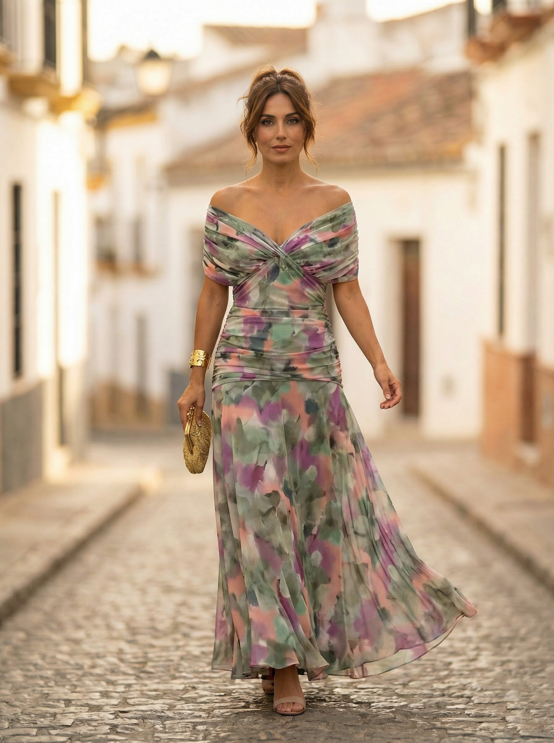 Maxi Dress | Elegant Long Maxi Dress with Sleeves | Flattering Romantic Silhouette
