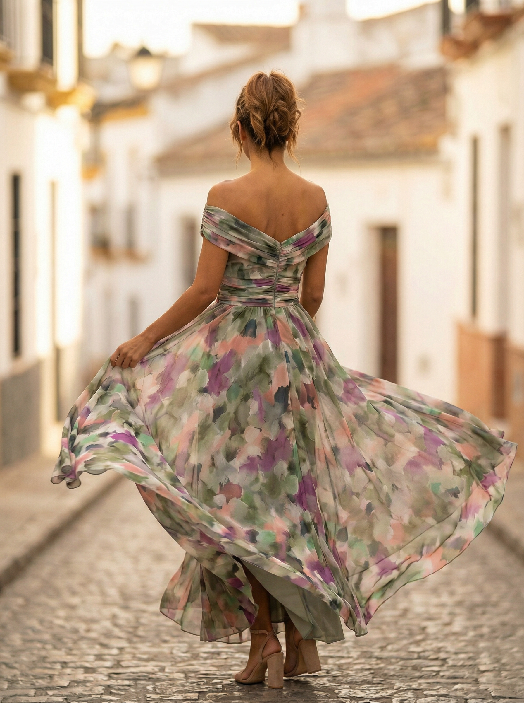 Maxi Dress | Elegant Long Maxi Dress with Sleeves | Flattering Romantic Silhouette