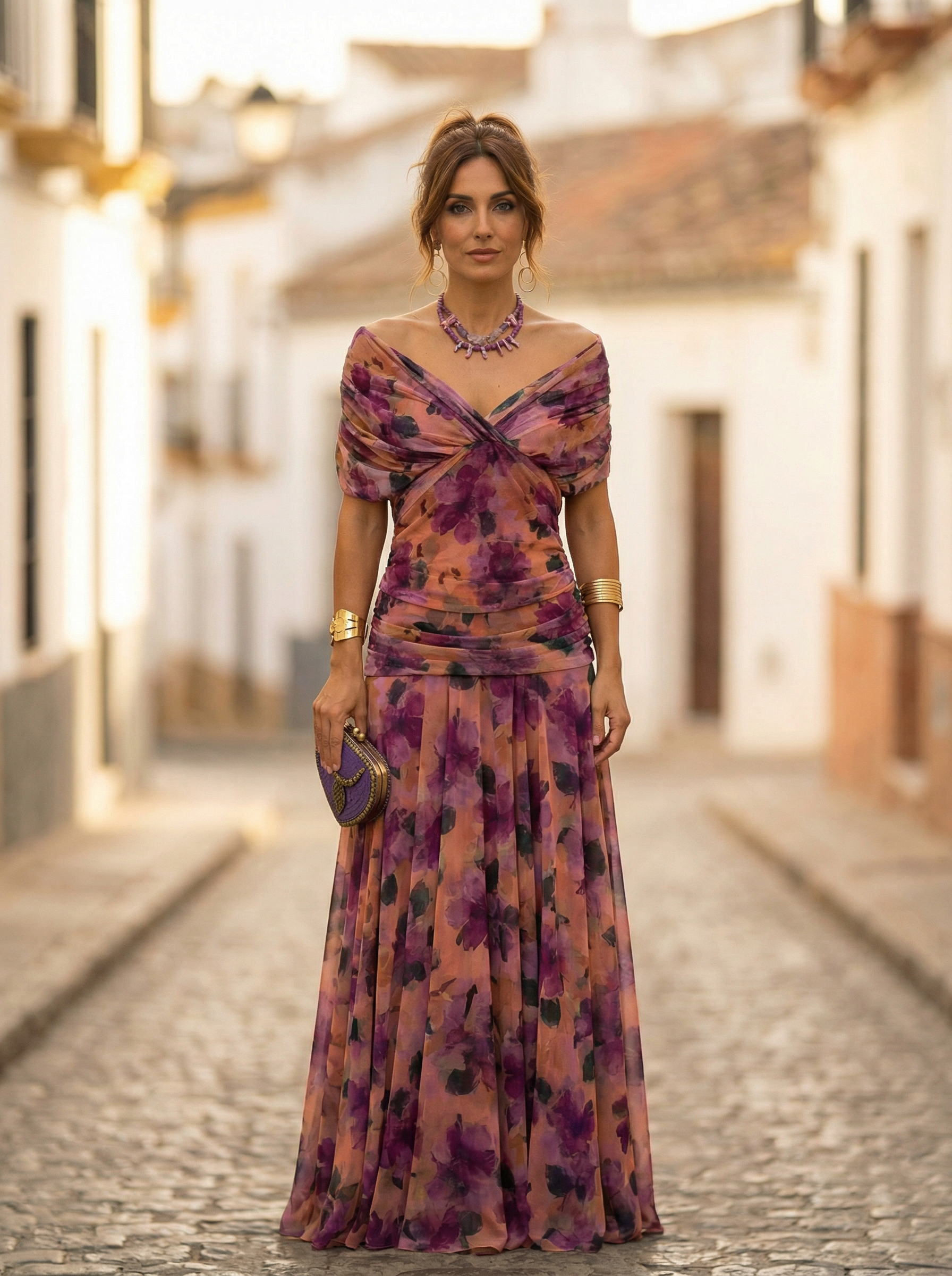 Maxi Dress | Elegant Long Maxi Dress with Sleeves | Flattering Romantic Silhouette