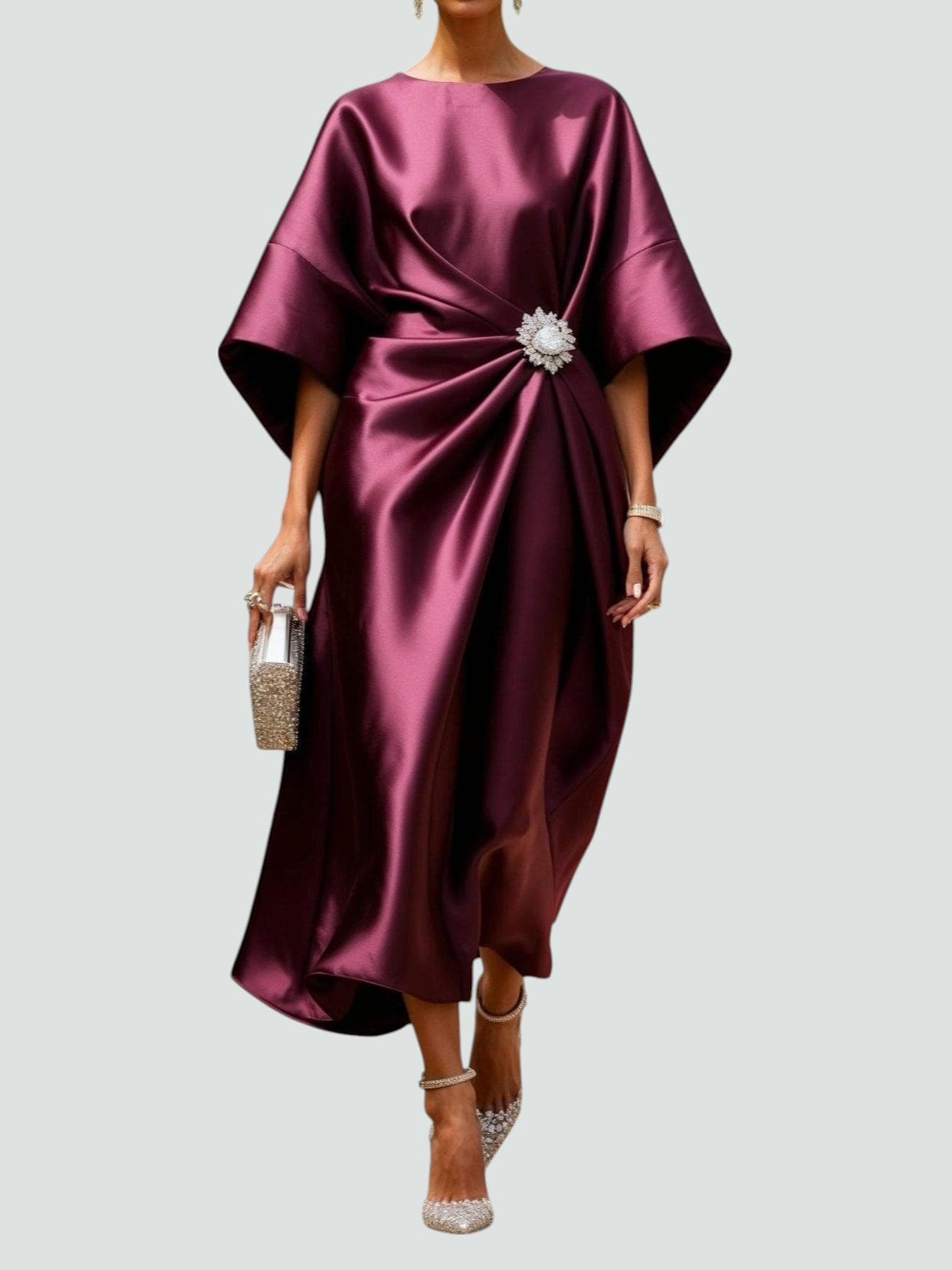 Maxi Dress | Floral Long Sleeve Maxi Dress | Flattering Elegant Design