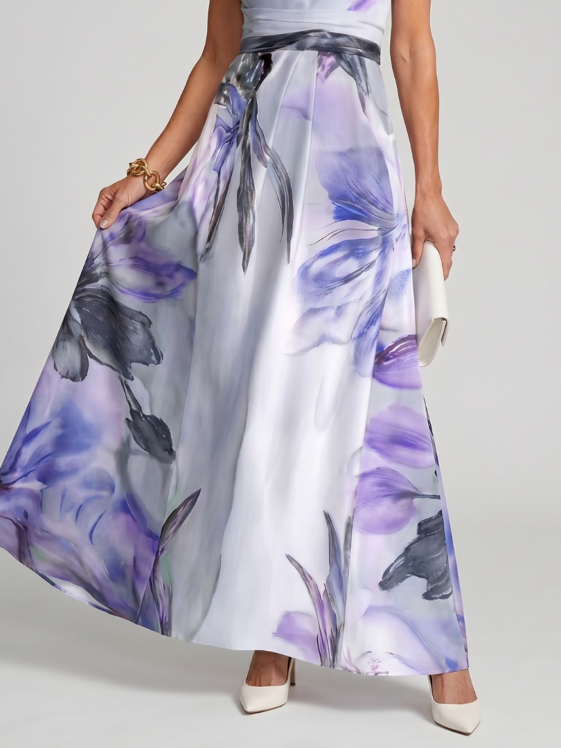 Maxi Dress | Flowing Halter Neck Long Summer Dress Elegant Comfortable