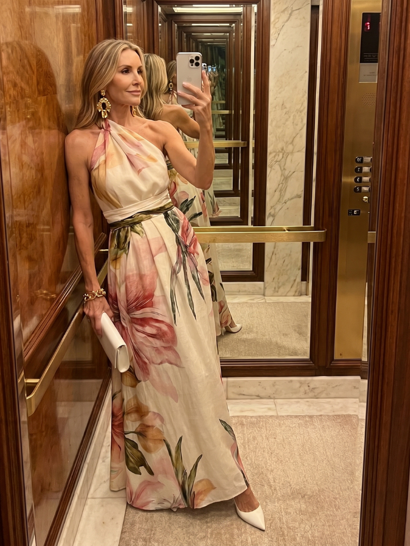 Maxi Dress | Flowing Halter Neck Long Summer Dress Elegant Comfortable