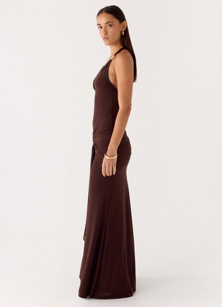 Miyah Hardware Maxi Dress Chocolate