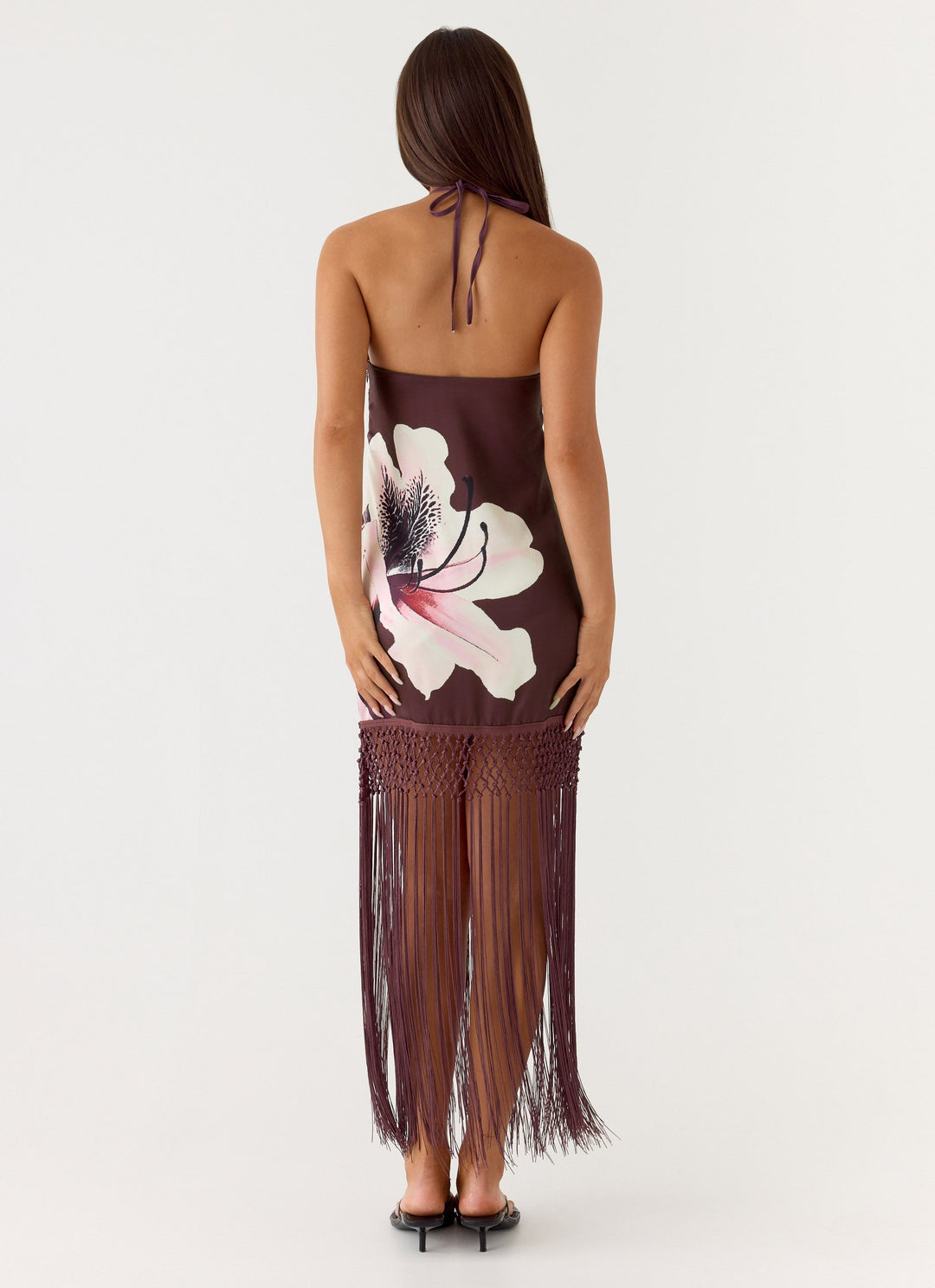Niahvette Midi Dress Burgundy
