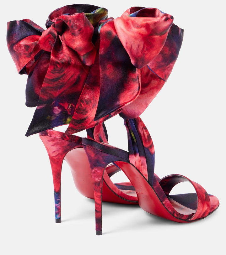 Casey Flower Lace Up Sandals In Pink