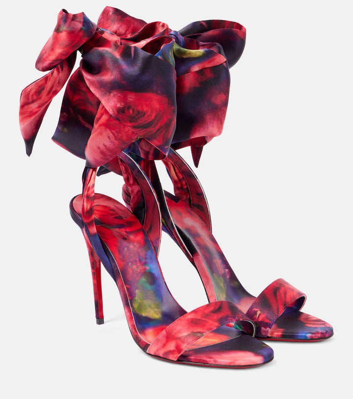 Casey Flower Lace Up Sandals In Pink