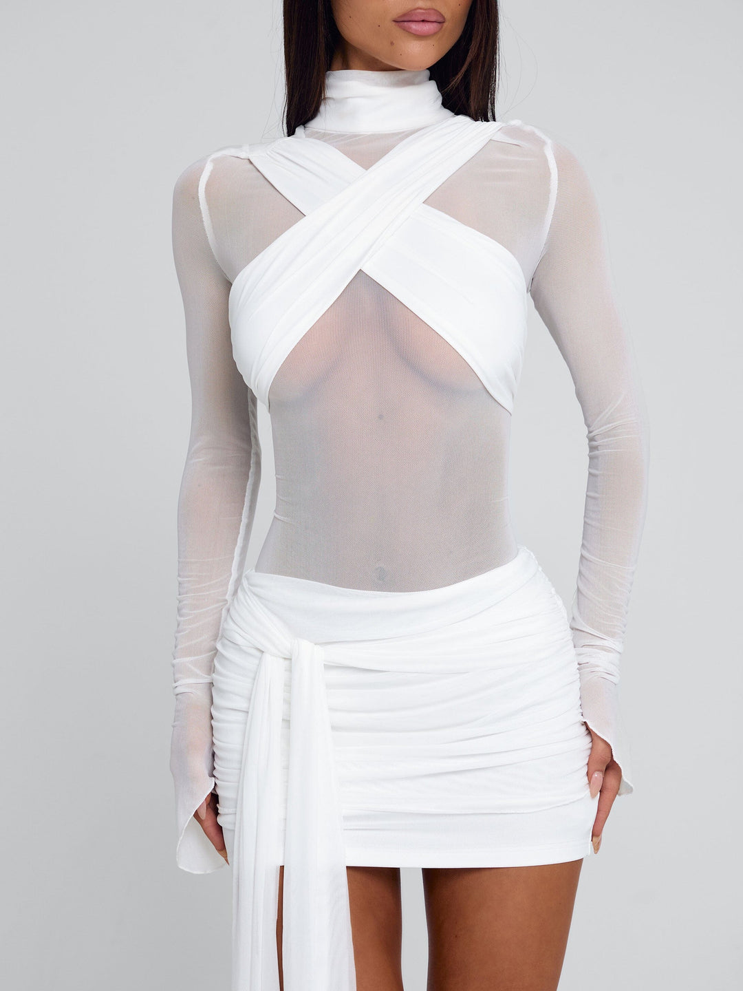 Olyra White Mini Dress