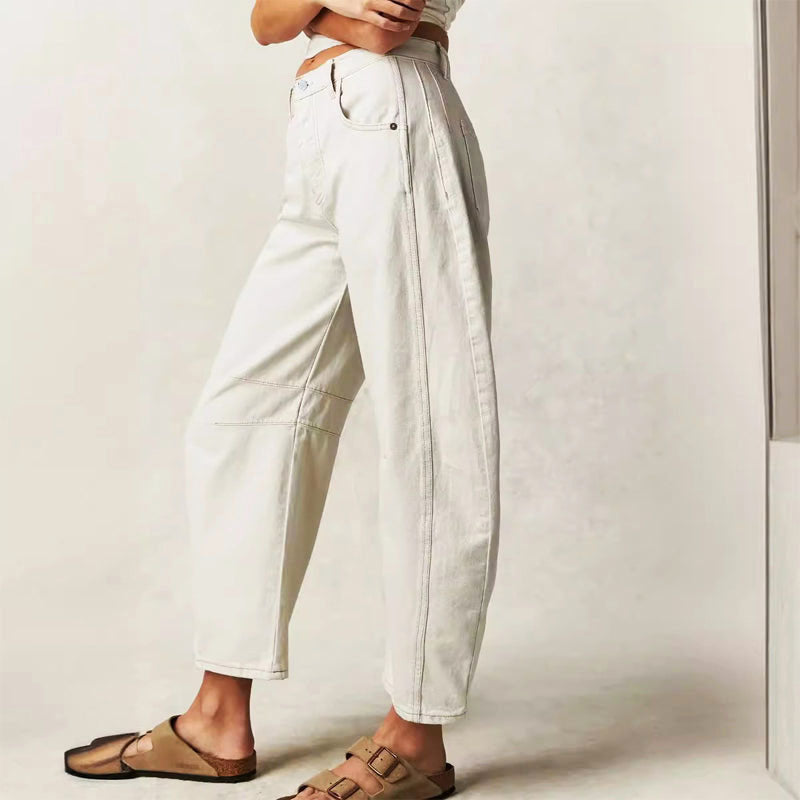 Pants | Loose Fit Straight-Leg Trousers | Comfortable Casual Wear