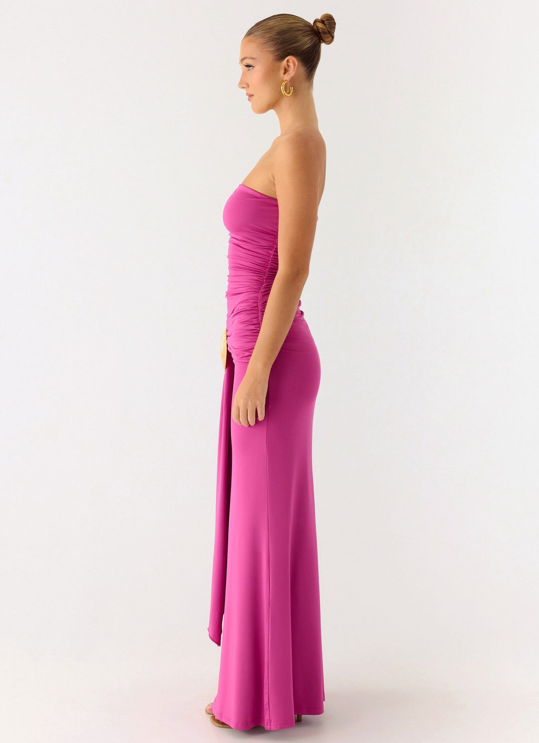 Party After Party Shell Maxi Dress Dark Pink