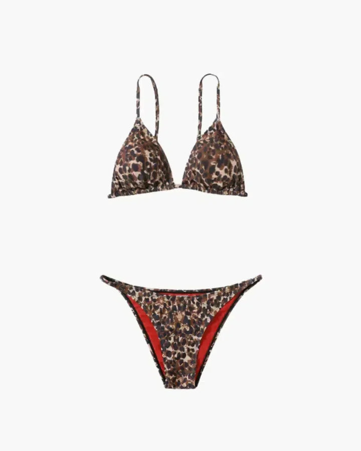 Duttini | Adjustable Straps Leopard Bikini Set