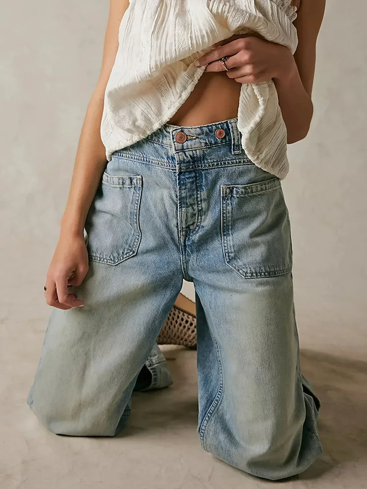 Duttini | High-Waist Wide-Leg Denim for Women – Pants Collection