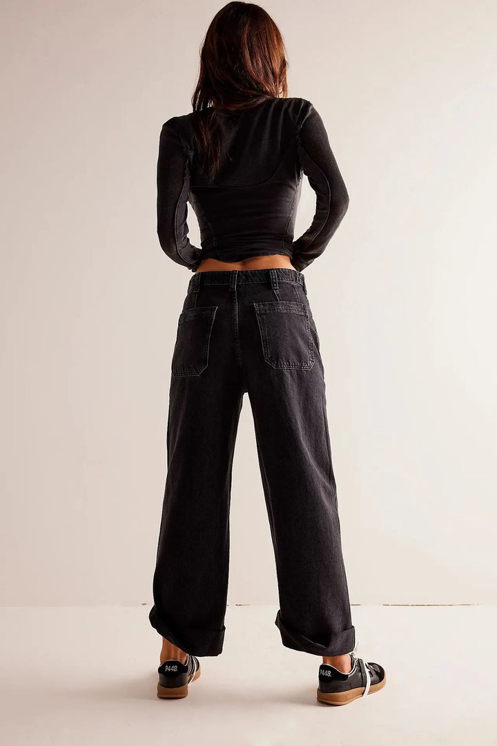 Duttini | High-Waist Wide-Leg Denim for Women – Pants Collection