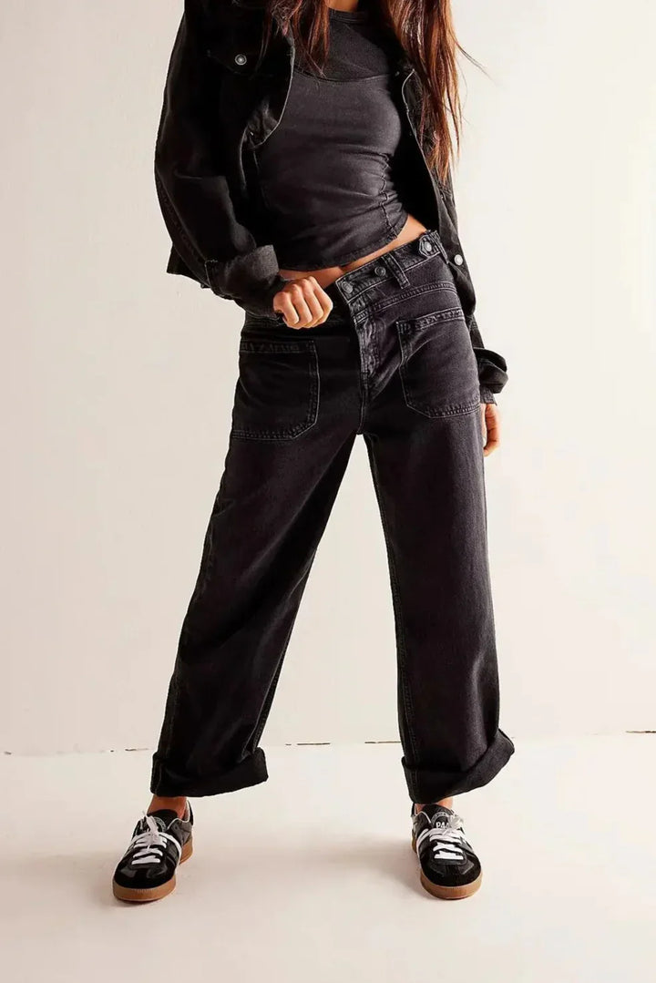Duttini | High-Waist Wide-Leg Denim for Women – Pants Collection