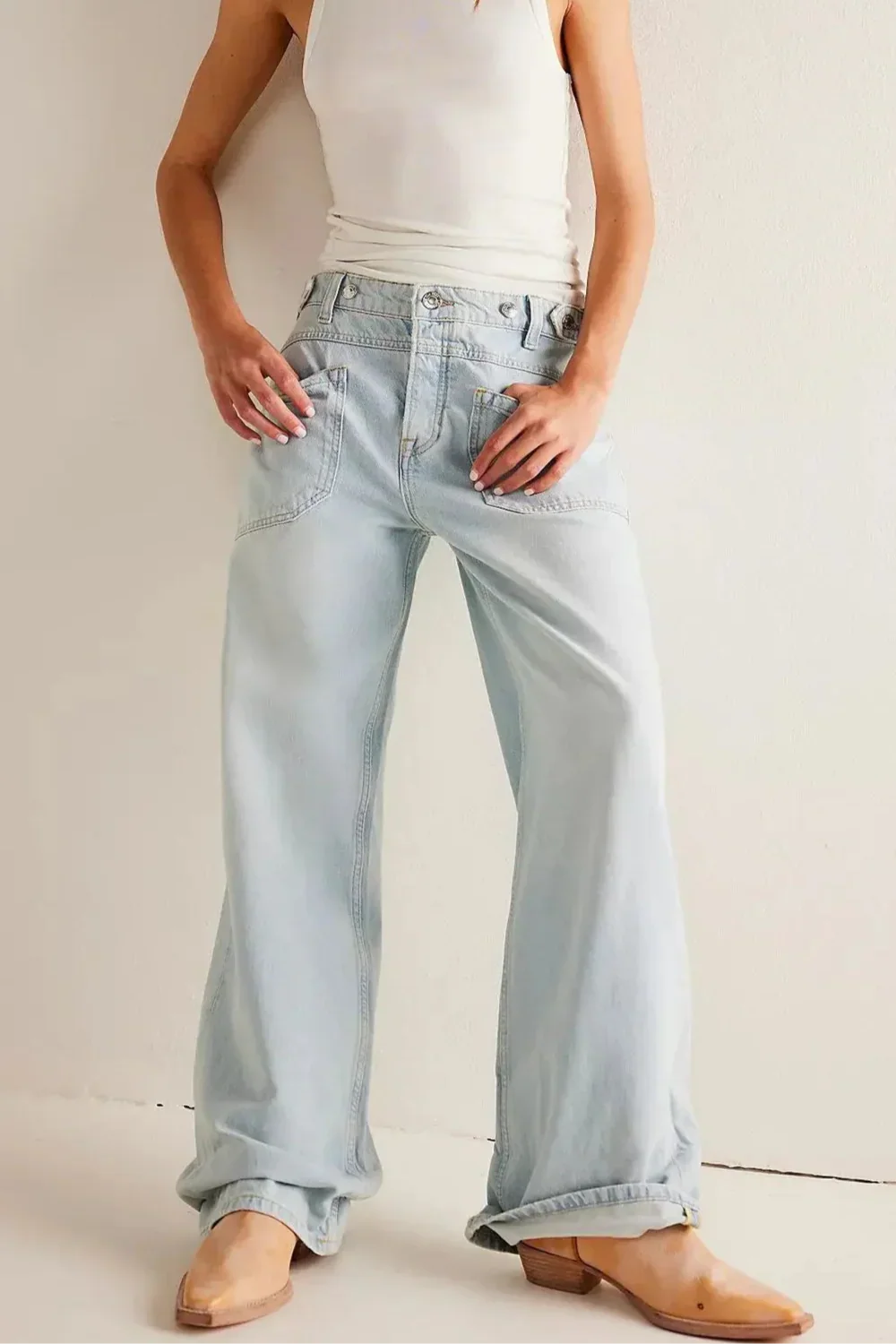Duttini | High-Waist Wide-Leg Denim for Women – Pants Collection