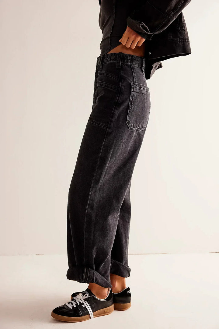 Duttini | High-Waist Wide-Leg Denim for Women – Pants Collection