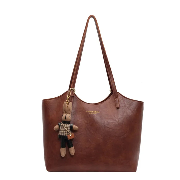 Duttini | Soft Vegan Leather Tote Bag with Shoulder Straps