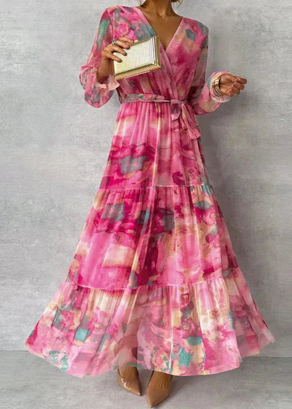Women's Floral Handmade Midi Dress | Elegant Lightweight Summer Dress