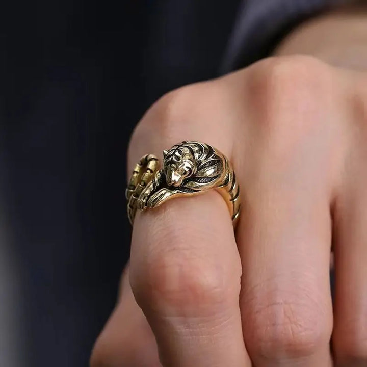 Women's Stainless Steel Statement Ring | Adjustable Waterproof Sculpted Ring