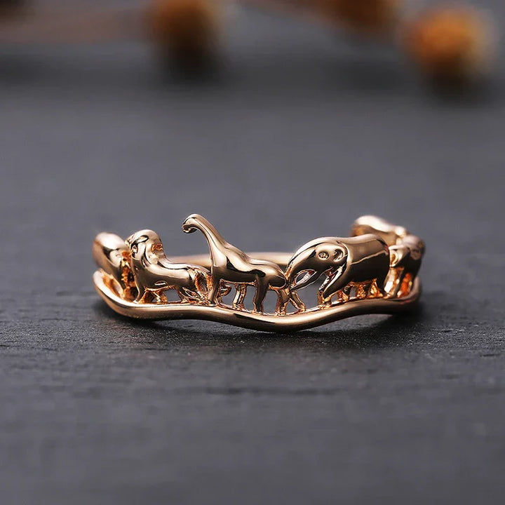Women's Gold-Plated Nature-Inspired Ring | Waterproof Tarnish-Free Statement Ring