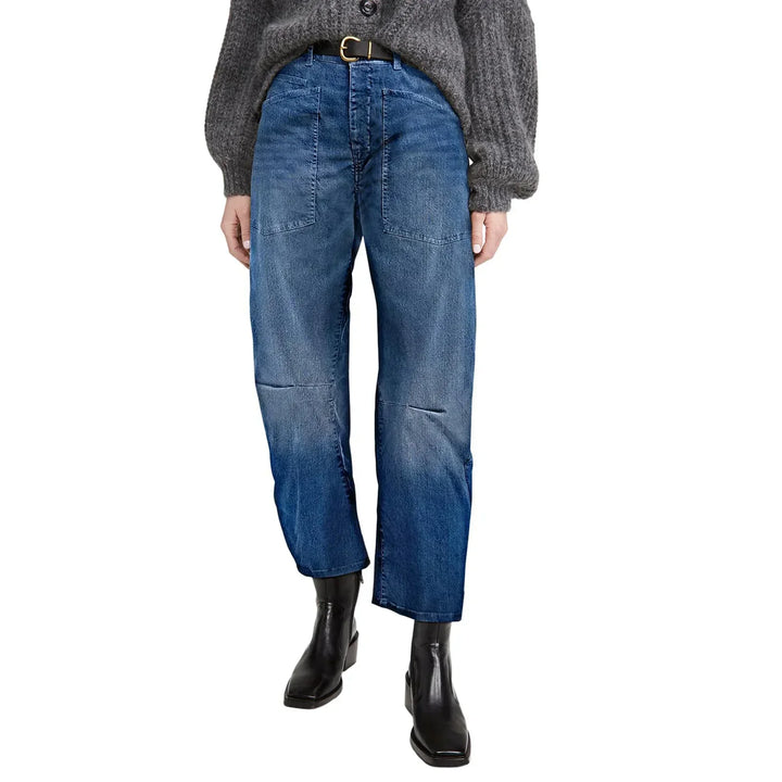 Duttini | Structured Barrel Jeans for Women in Denim