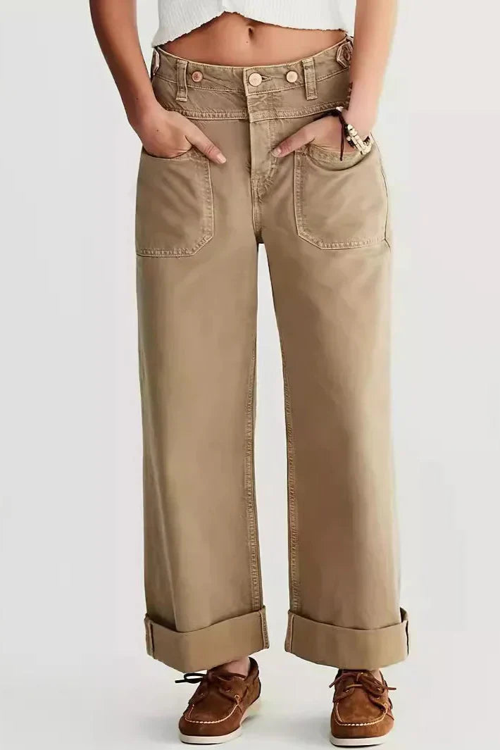 Duttini | High-Waist Wide-Leg Denim for Women – Pants Collection