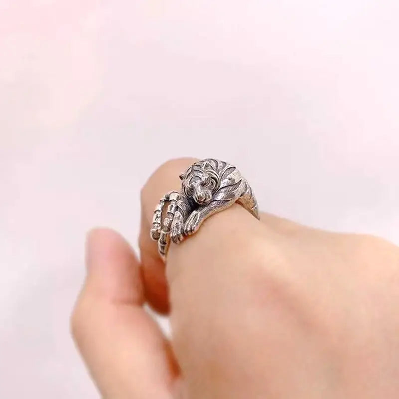 Women's Stainless Steel Statement Ring | Adjustable Waterproof Sculpted Ring