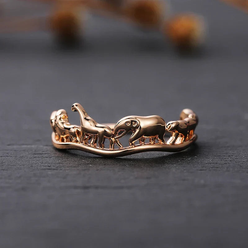 Women's Gold-Plated Nature-Inspired Ring | Waterproof Tarnish-Free Statement Ring