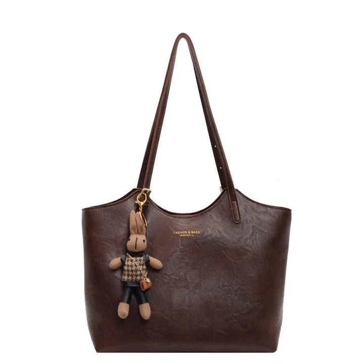 Duttini | Soft Vegan Leather Tote Bag with Shoulder Straps