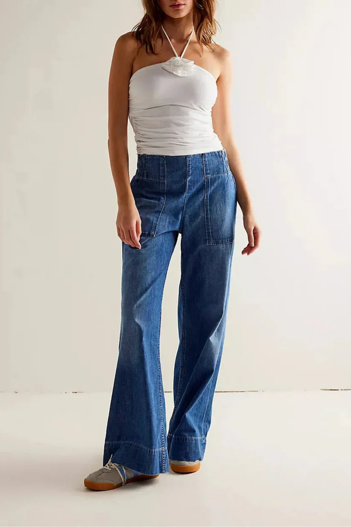 Duttini | Wide-Leg Denim Jeans for Women – Pants Collection