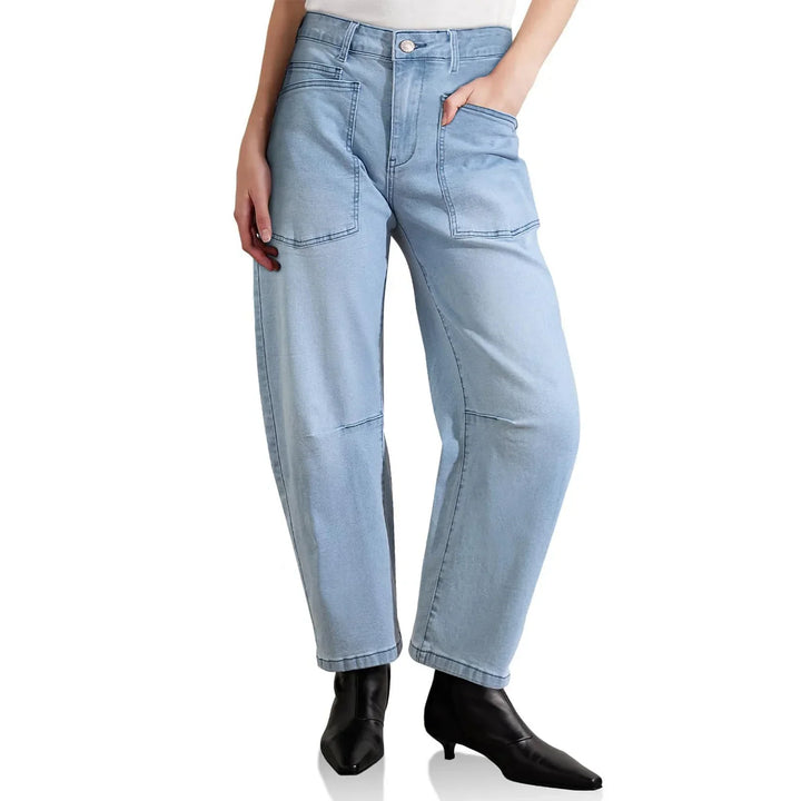 Duttini | Structured Barrel Jeans for Women in Denim