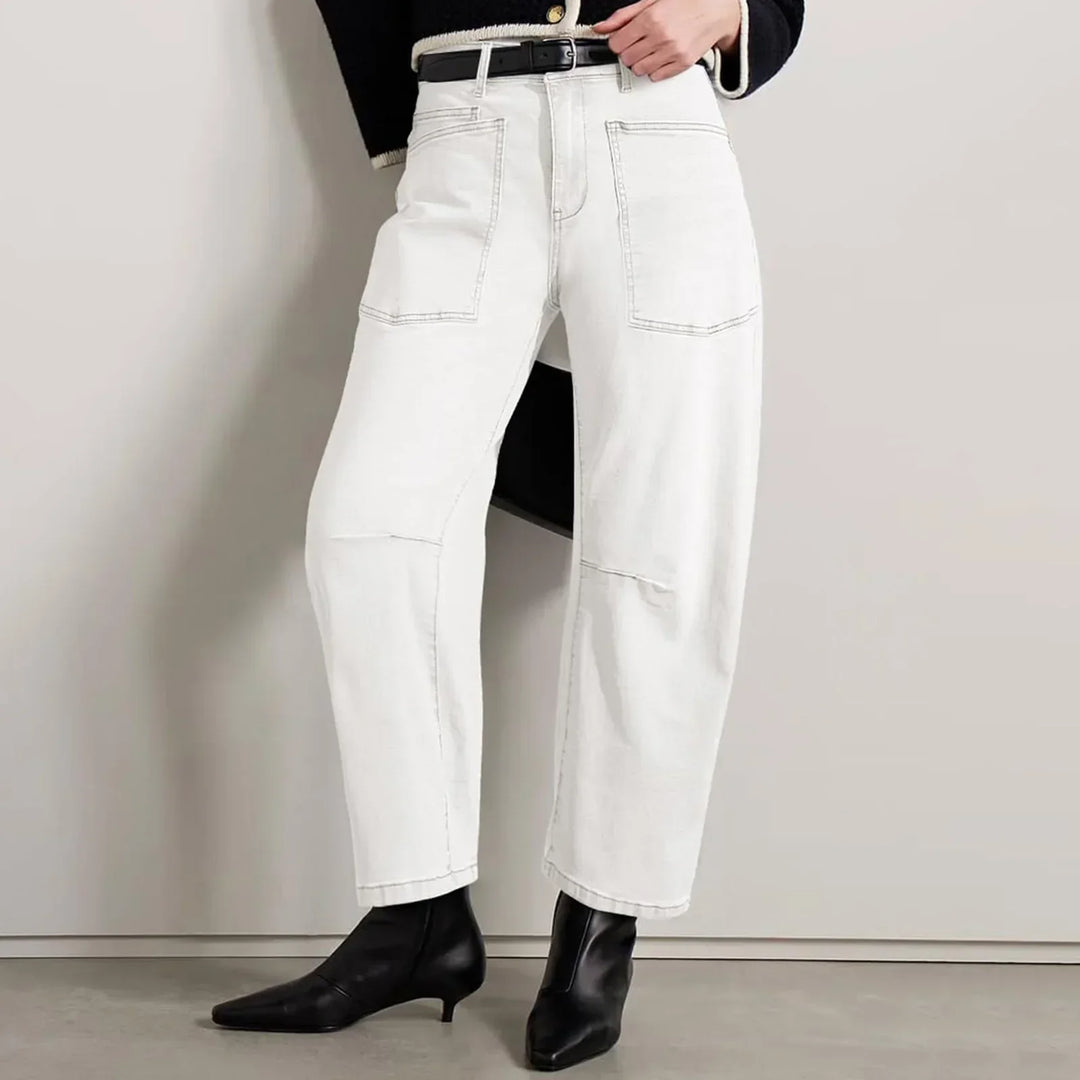 Duttini | Structured Barrel Jeans for Women in Denim