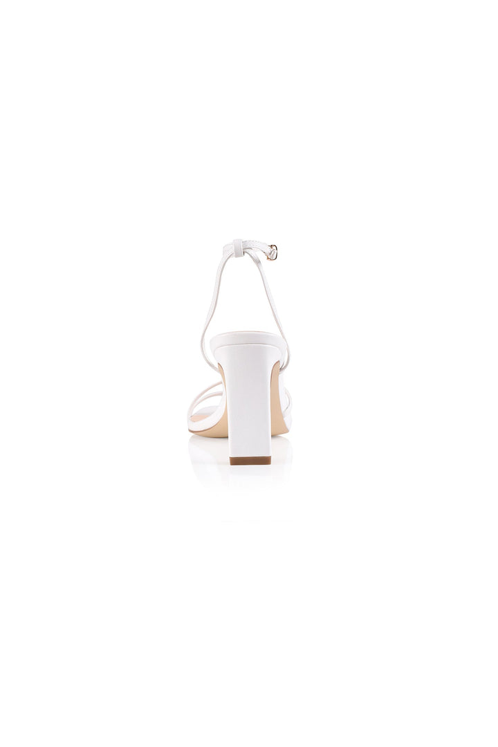 Kimmy Slim Strap Heels White