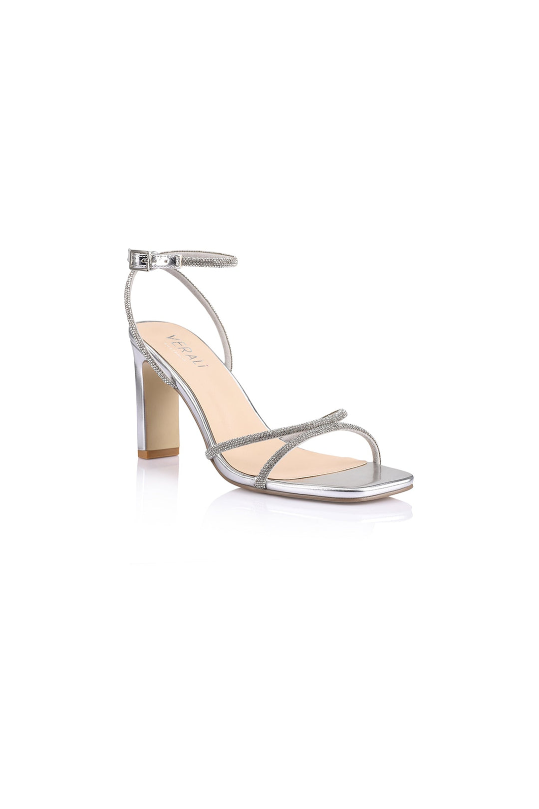 Kian Block Heel Sandals Silver