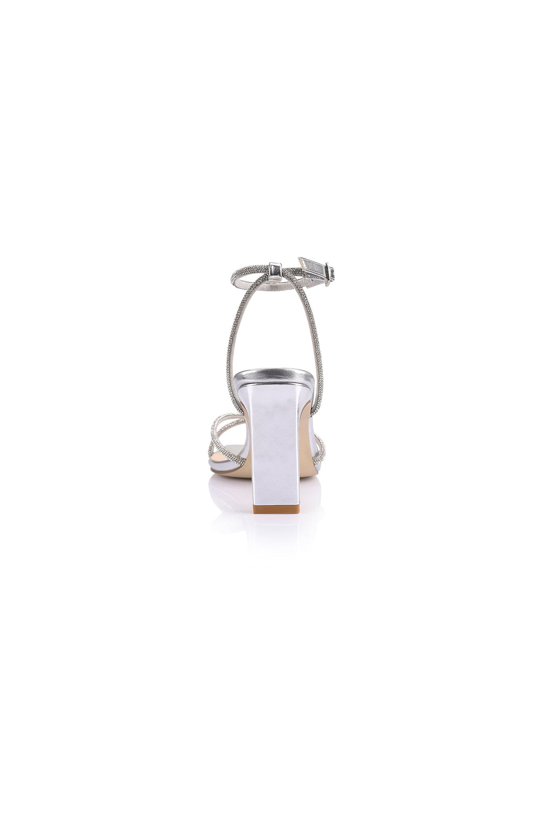 Kian Block Heel Sandals Silver