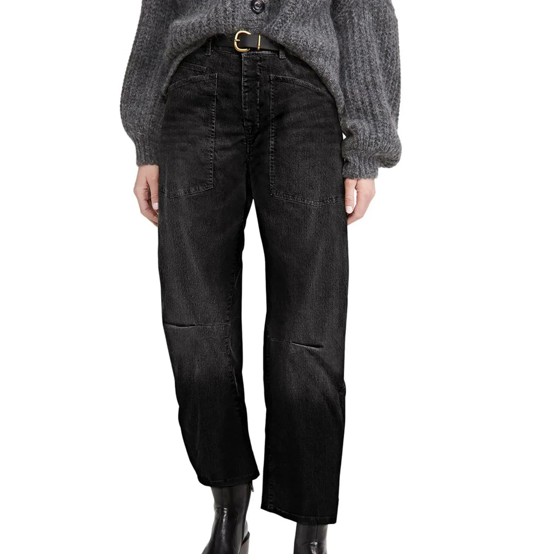 Duttini | Structured Barrel Jeans for Women in Denim