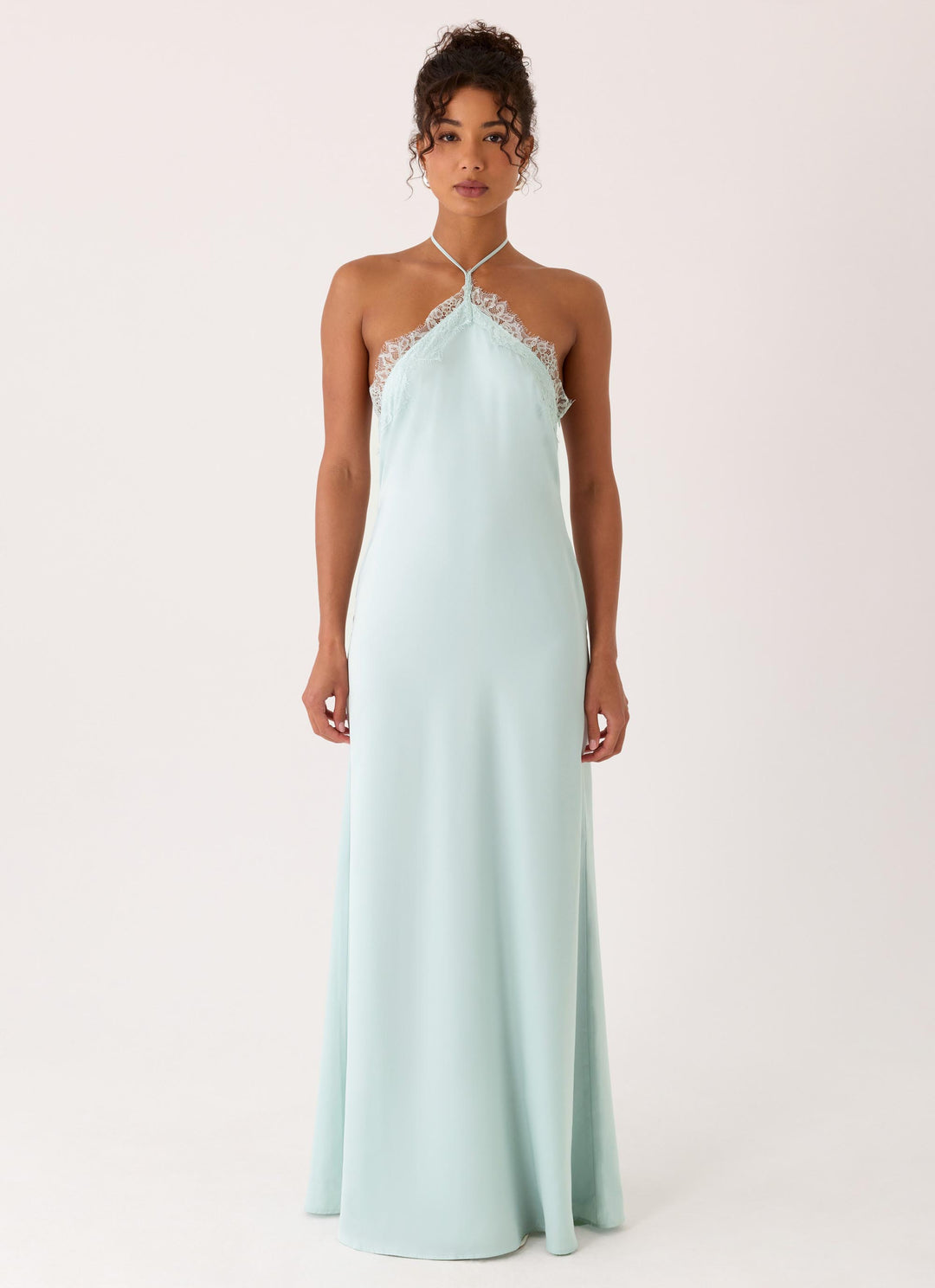 Samaria Halter Maxi Dress Blue