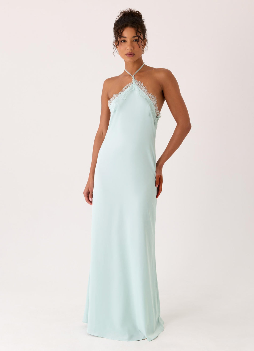 Samaria Halter Maxi Dress Blue