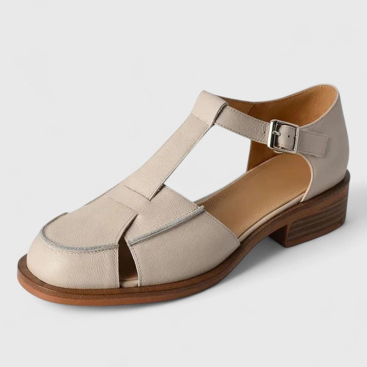 Sandals | Elegant T-Strap Design | Low Block Heel | Versatile and Comfortable