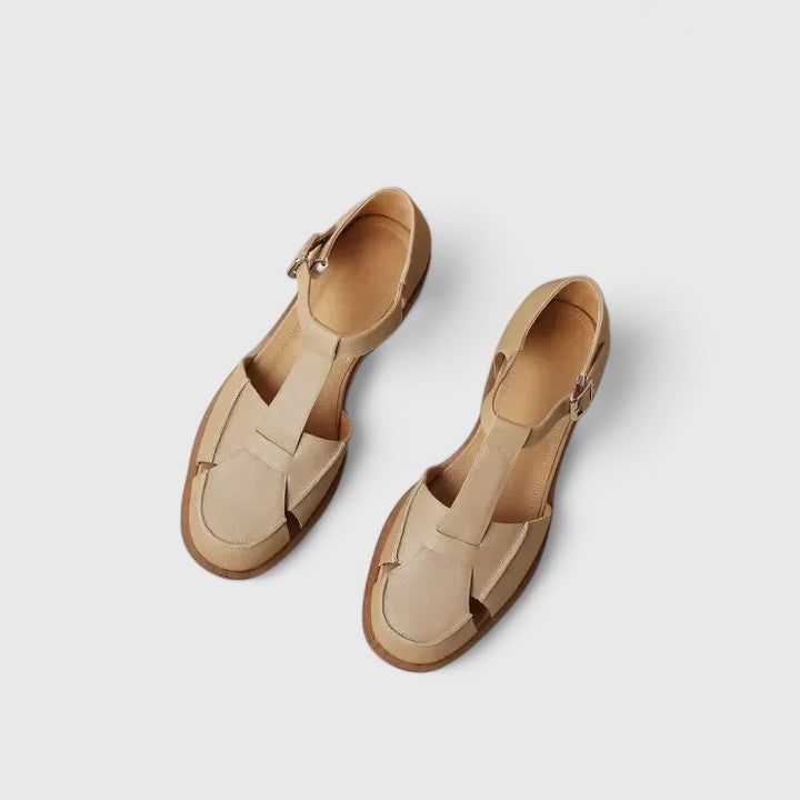 Sandals | Elegant T-Strap Design | Low Block Heel | Versatile and Comfortable